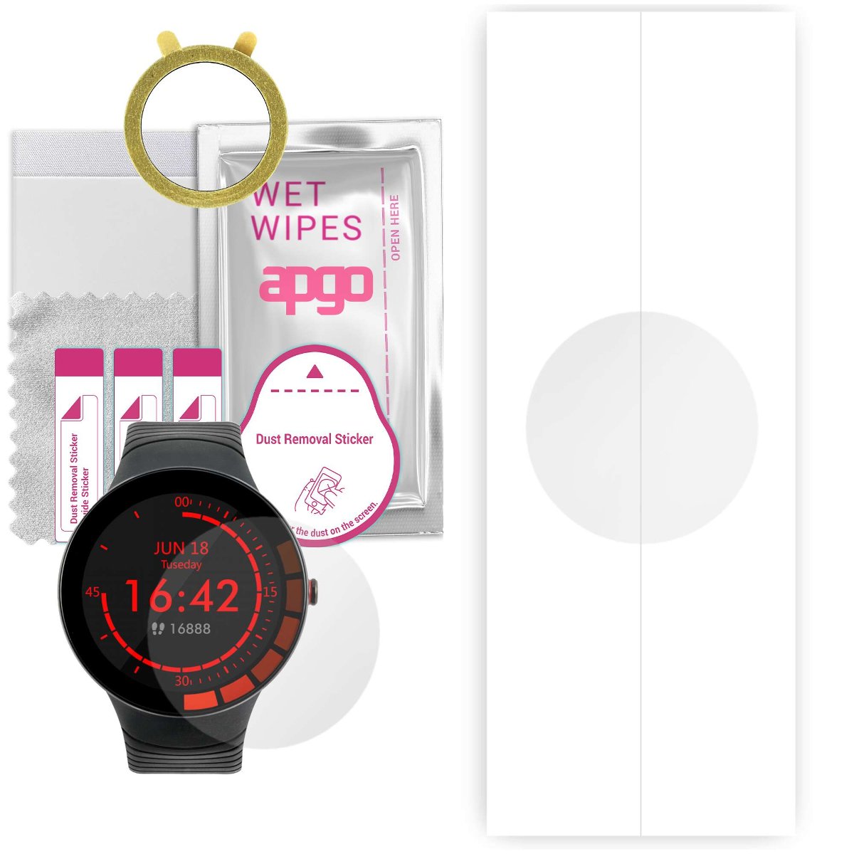 1x Folia hydrożelowa do Watchmark Outdoor WE3 - apgo Smartwatch Hydrogel Protection Ochrona na ekran smartwatcha