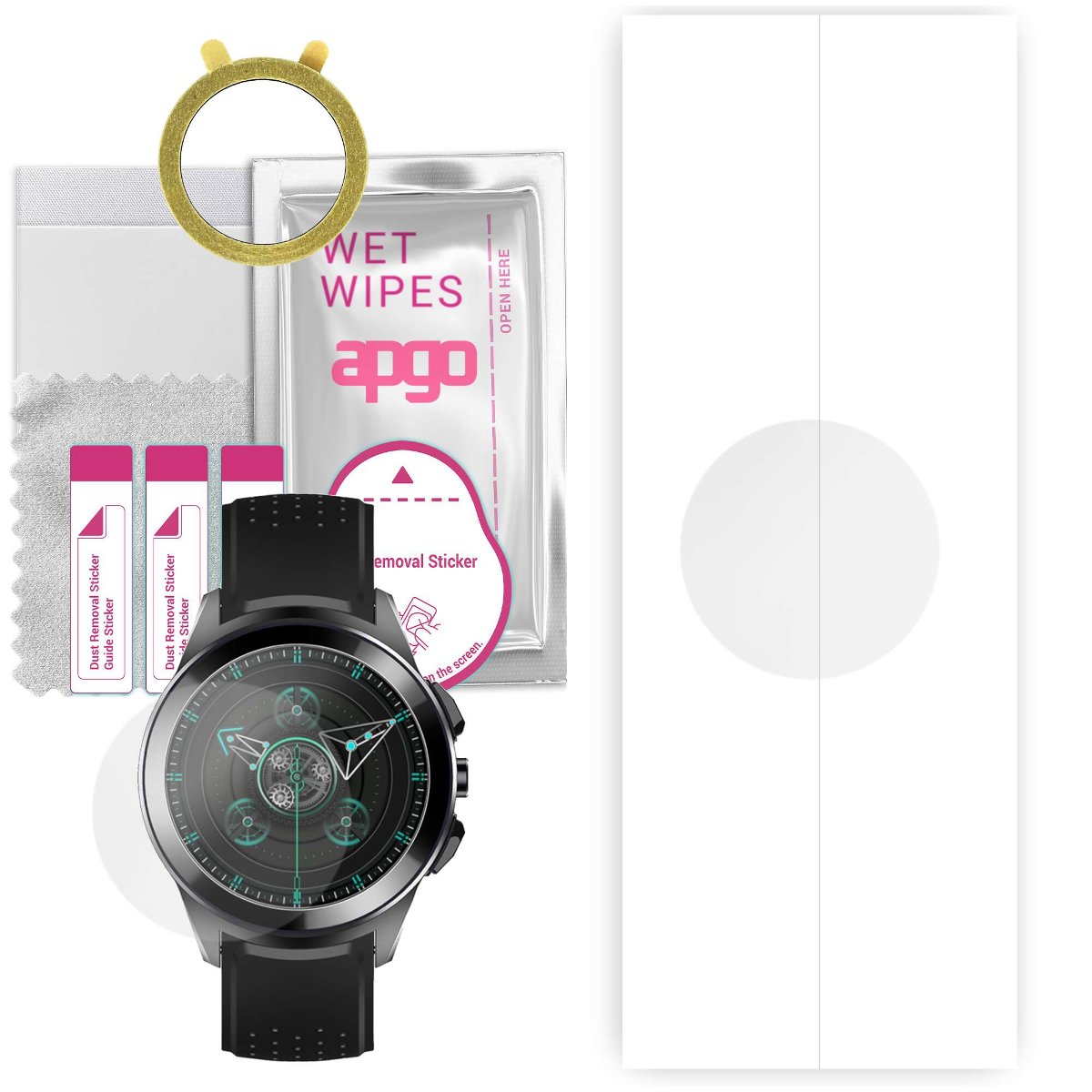 1x Folia hydrożelowa do Watchmark Fashion WLT10 - apgo Smartwatch Hydrogel Protection Ochrona na ekran smartwatcha