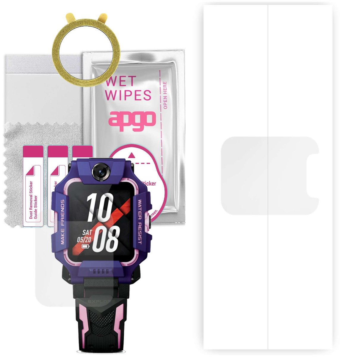 1x Folia hydrożelowa do Imoo Watch Phone Z6 - apgo Smartwatch Hydrogel Protection Ochrona na ekran smartwatcha