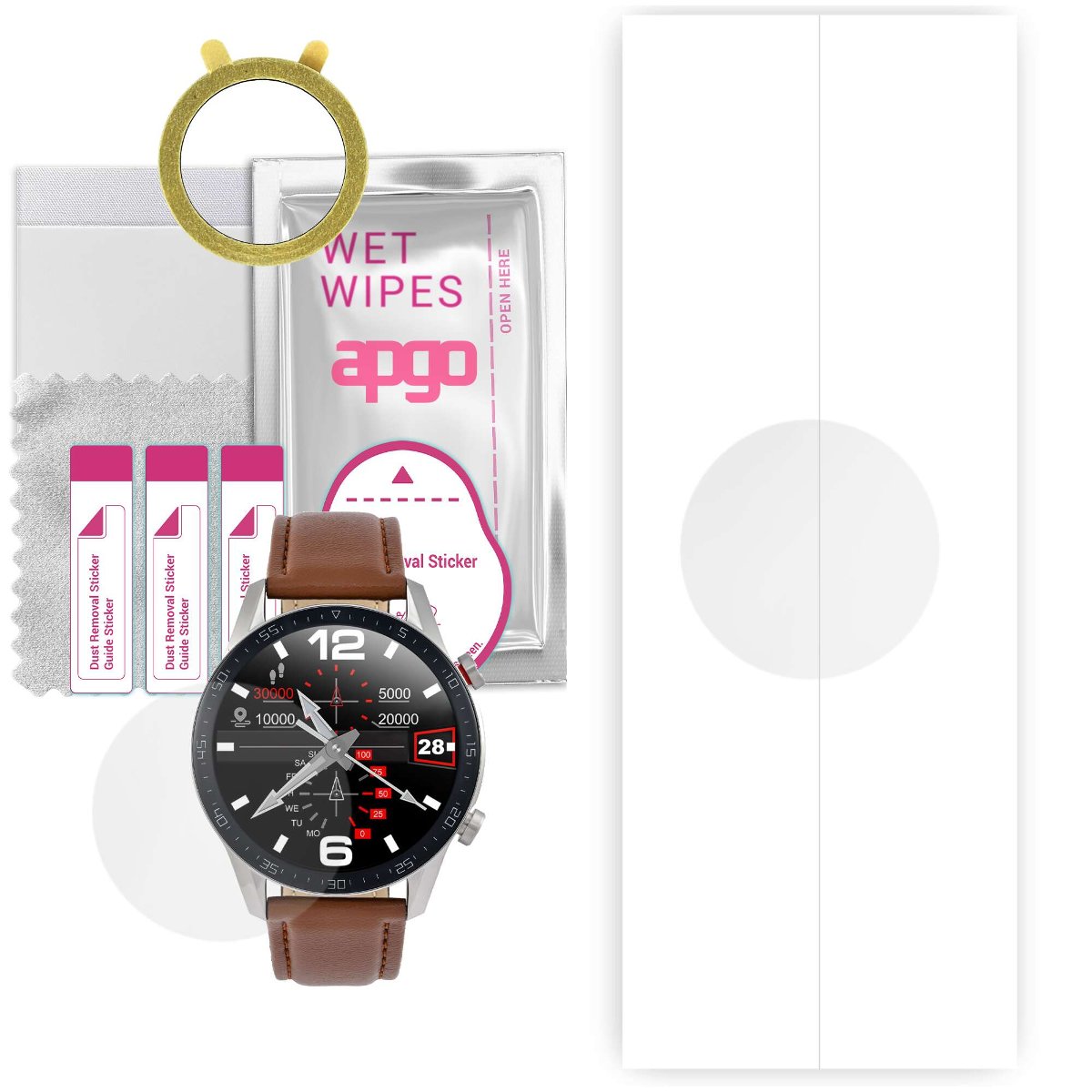 1x Folia hydrożelowa do Watchmark Fashionwatch WL13 - apgo Smartwatch Hydrogel Protection Ochrona na ekran smartwatcha
