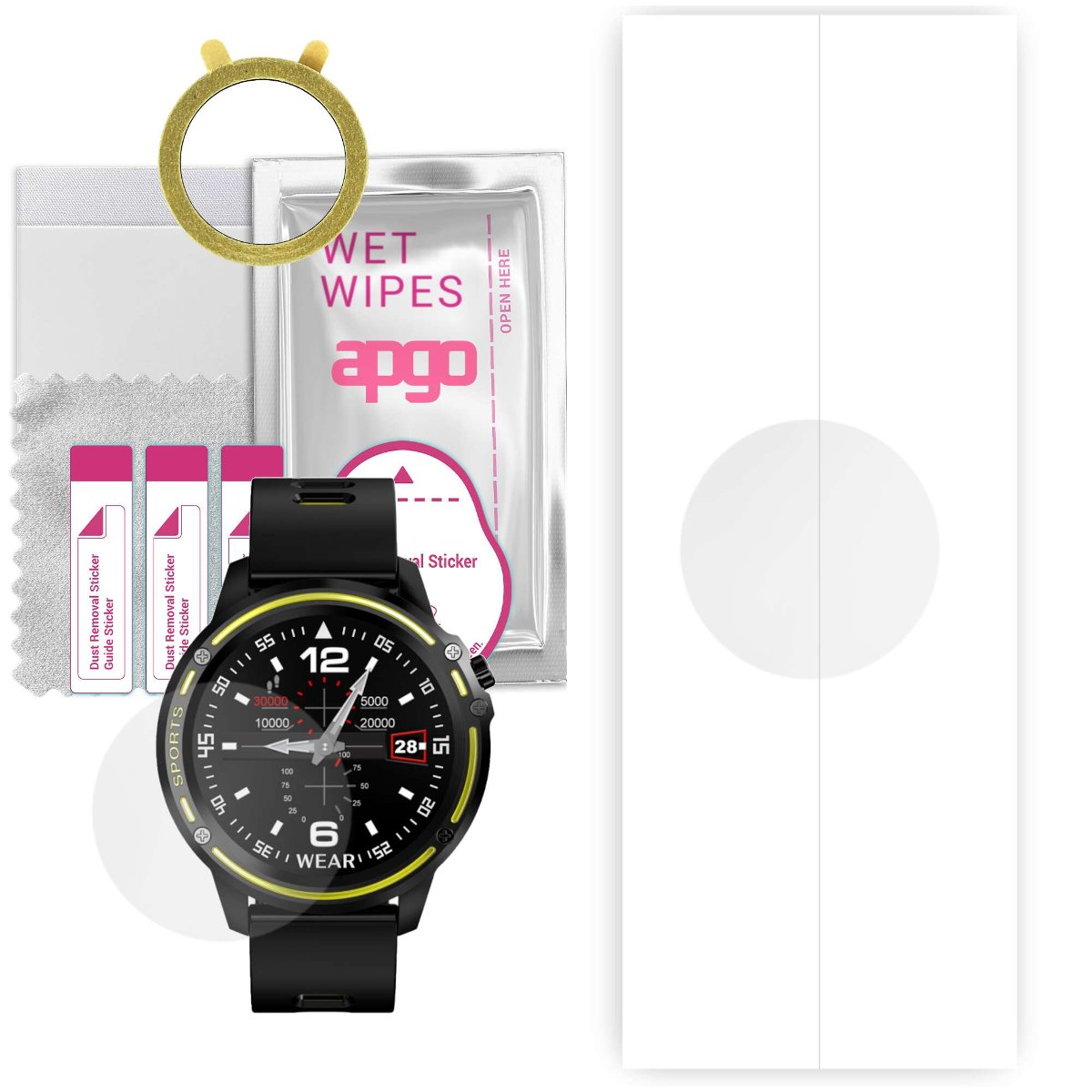 1x Folia hydrożelowa do Watchmark Outdoor WL8 - apgo Smartwatch Hydrogel Protection Ochrona na ekran smartwatcha