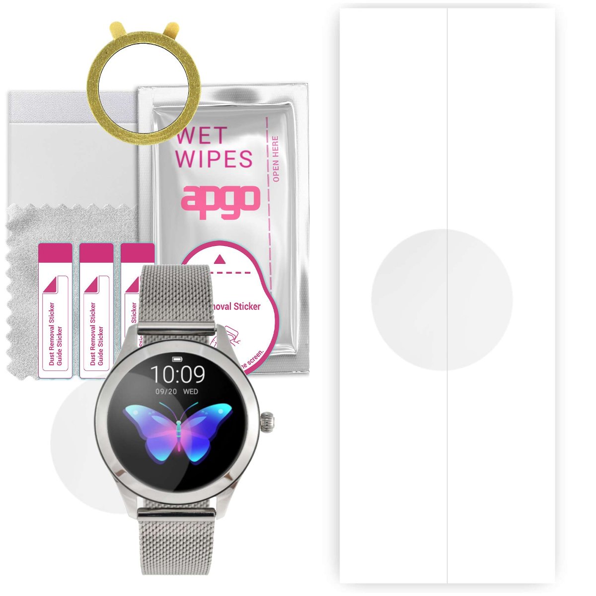 1x Folia hydrożelowa do Watchmark Fashionwatch WKW10 - apgo Smartwatch Hydrogel Protection Ochrona na ekran smartwatcha