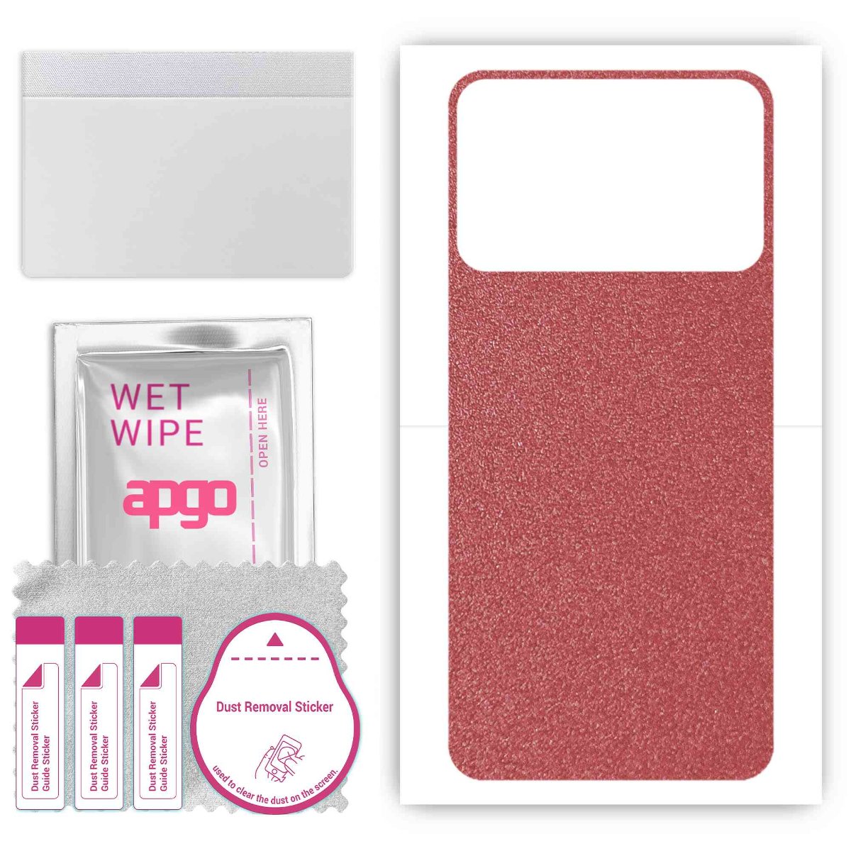 Folia naklejka skórka strukturalna na TYŁ do Realme V30T -  Różowy Pastel Matowy Chropowaty Baranek - apgo SKINS