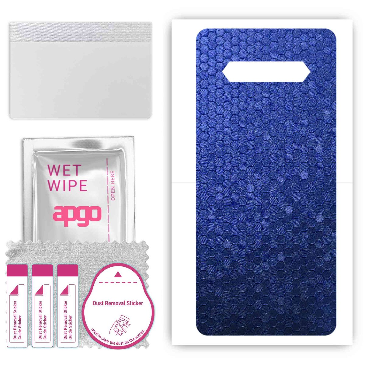 Folia naklejka skórka strukturalna na TYŁ do Black Shark 5 RS -  Plaster Miodu Niebieski - apgo SKINS