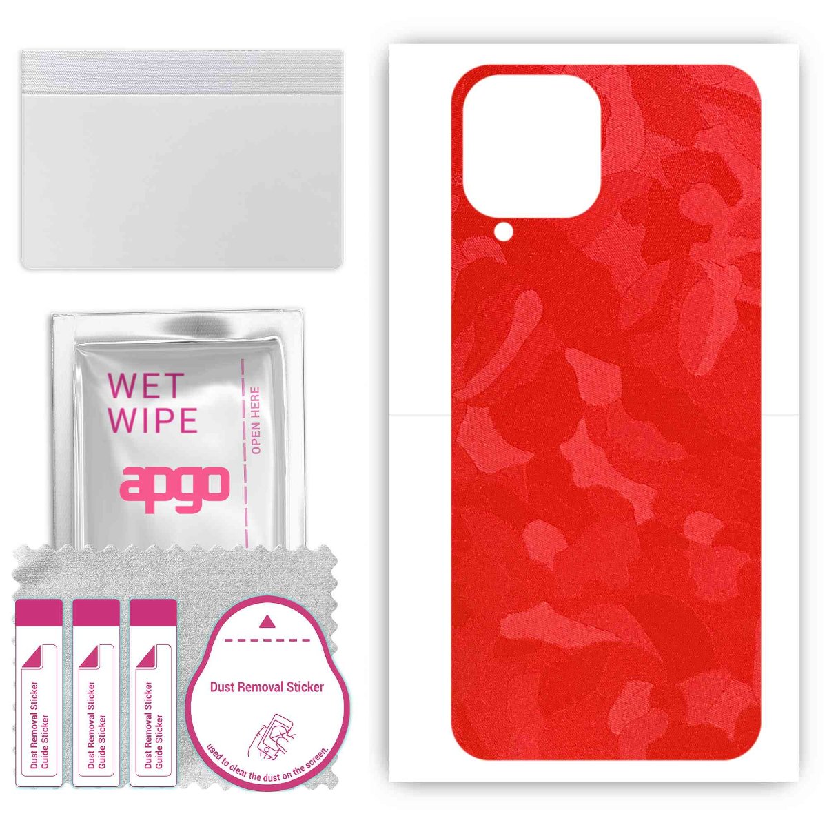 Folia naklejka skórka strukturalna na TYŁ do Samsung Galaxy Jump2 -  Moro | Camo Czerwony - apgo SKINS