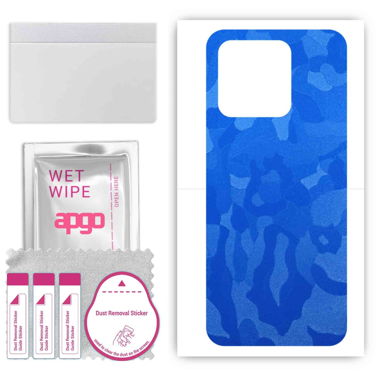 Folia naklejka skórka strukturalna na TYŁ do Xiaomi Redmi 10 Power -  Moro | Camo Niebieski - apgo SKINS