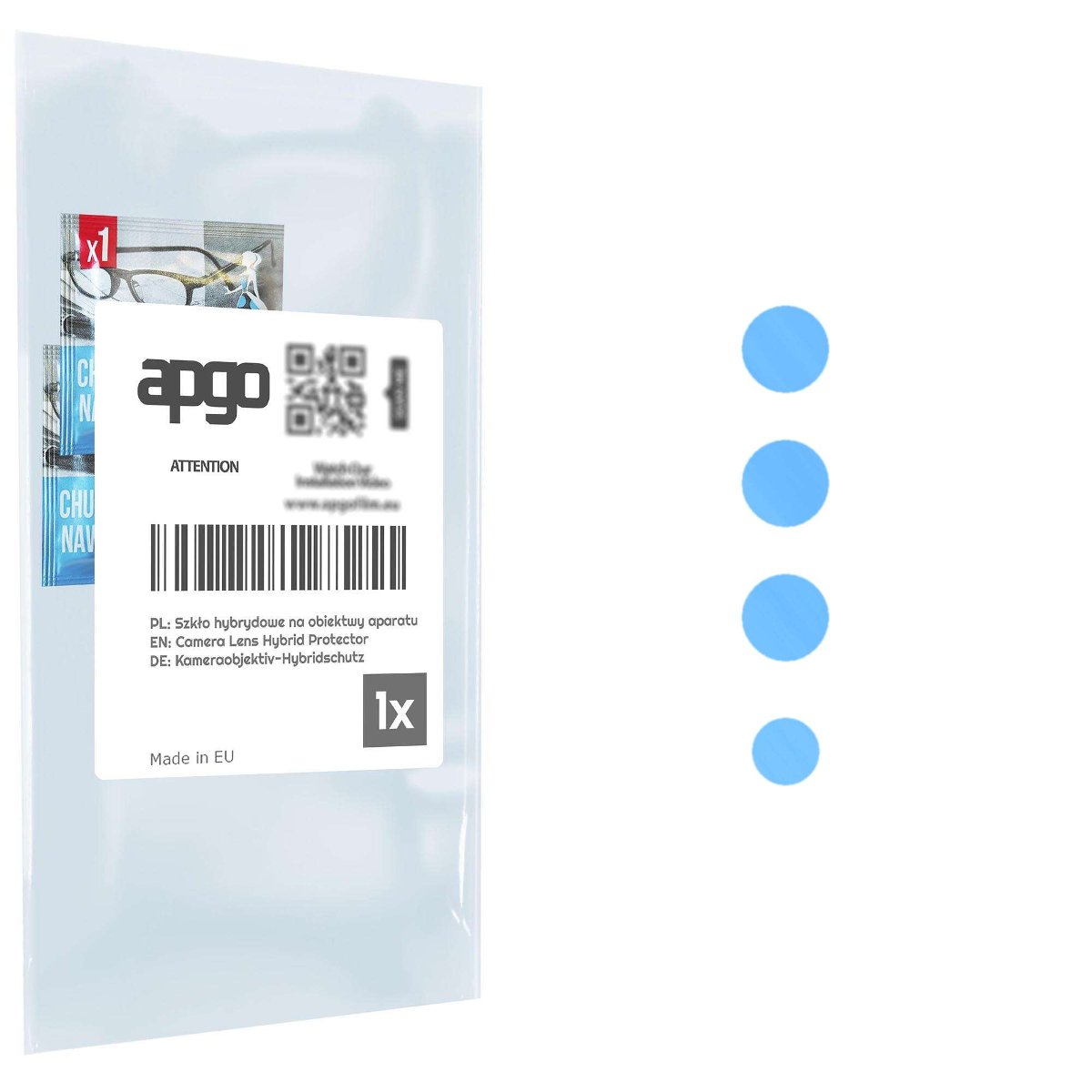 1x Szkło hybrydowe na aparat obiektyw kamerę 9H do Samsung Galaxy A73 - apgo hybrid Camera Lens Protector