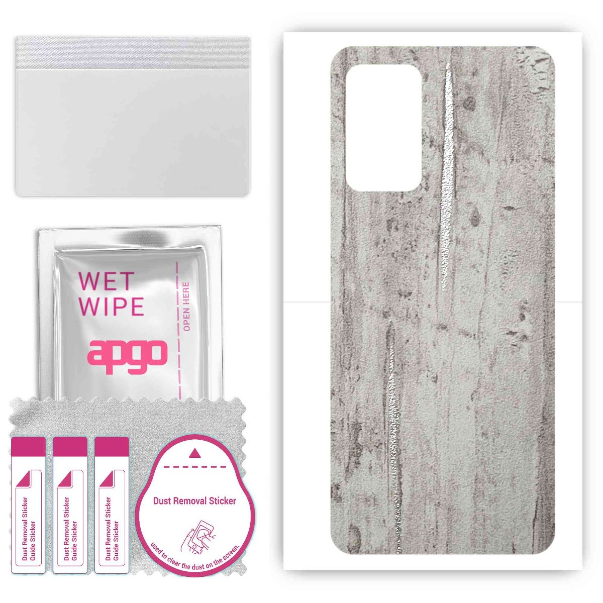 Folia naklejka skórka strukturalna na TYŁ do Oppo A55s PEMM00 -  Beton Srebrne Paski - apgo SKINS