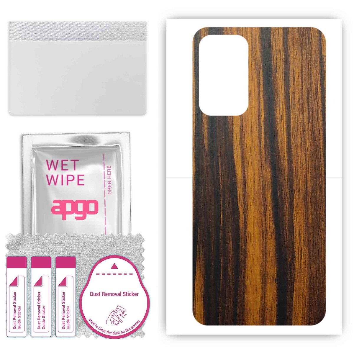 Folia naklejka skórka strukturalna na TYŁ do Samsung Galaxy A73 -  Drewno Tygrysie - apgo SKINS