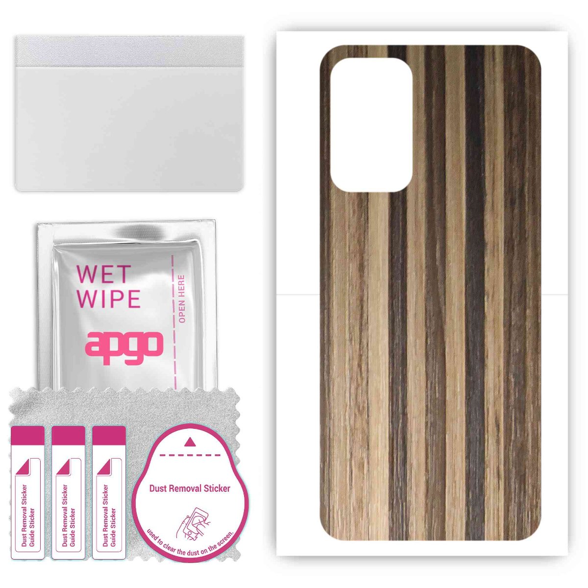 Folia naklejka skórka strukturalna na TYŁ do Samsung Galaxy A73 -  Drewno Paski Mix - apgo SKINS