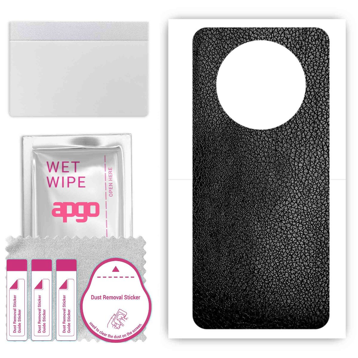 Folia naklejka skórka strukturalna na TYŁ do Honor X9 -  Skóra Czarna - apgo SKINS