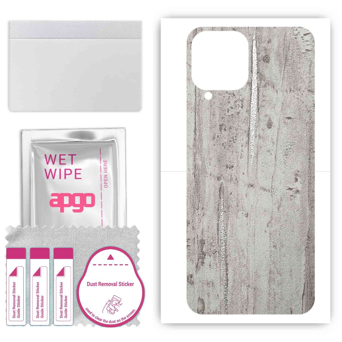 Folia naklejka skórka strukturalna na TYŁ do Samsung Galaxy Jump2 -  Beton Srebrne Paski - apgo SKINS