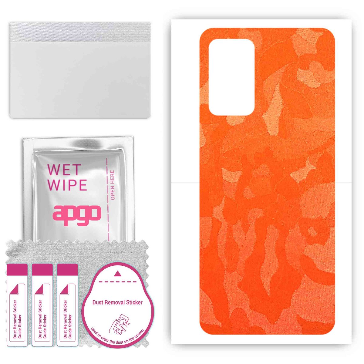 Folia naklejka skórka strukturalna na TYŁ do Oppo A55s PEMM00 -  Moro | Camo Pomarańczowy - apgo SKINS