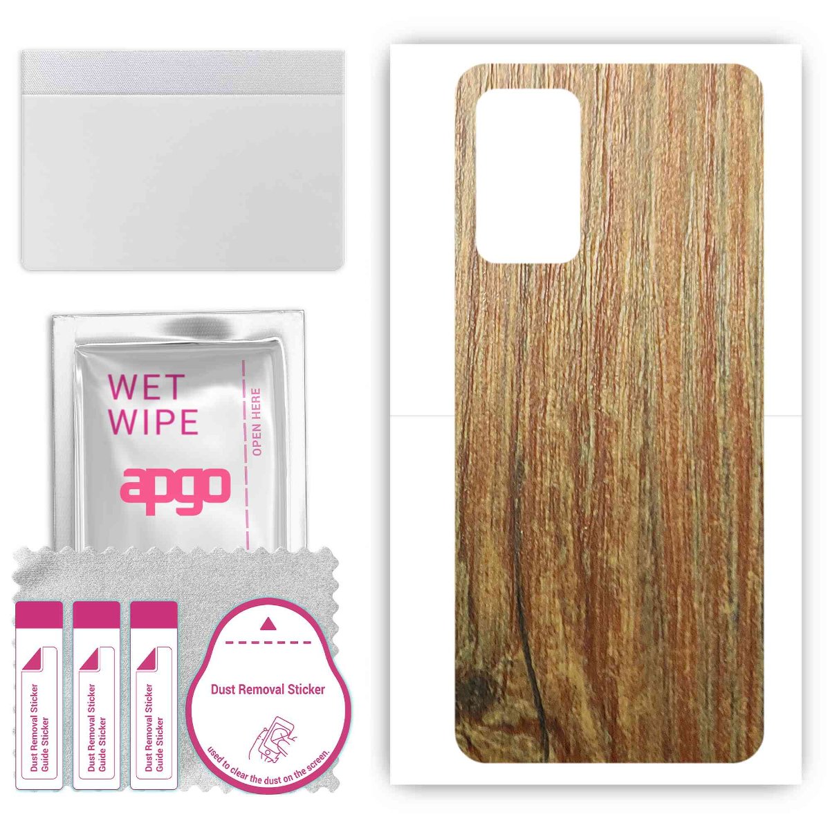 Folia naklejka skórka strukturalna na TYŁ do Oppo A55s PEMM00 -  Drewno Sosna Antyczna - apgo SKINS