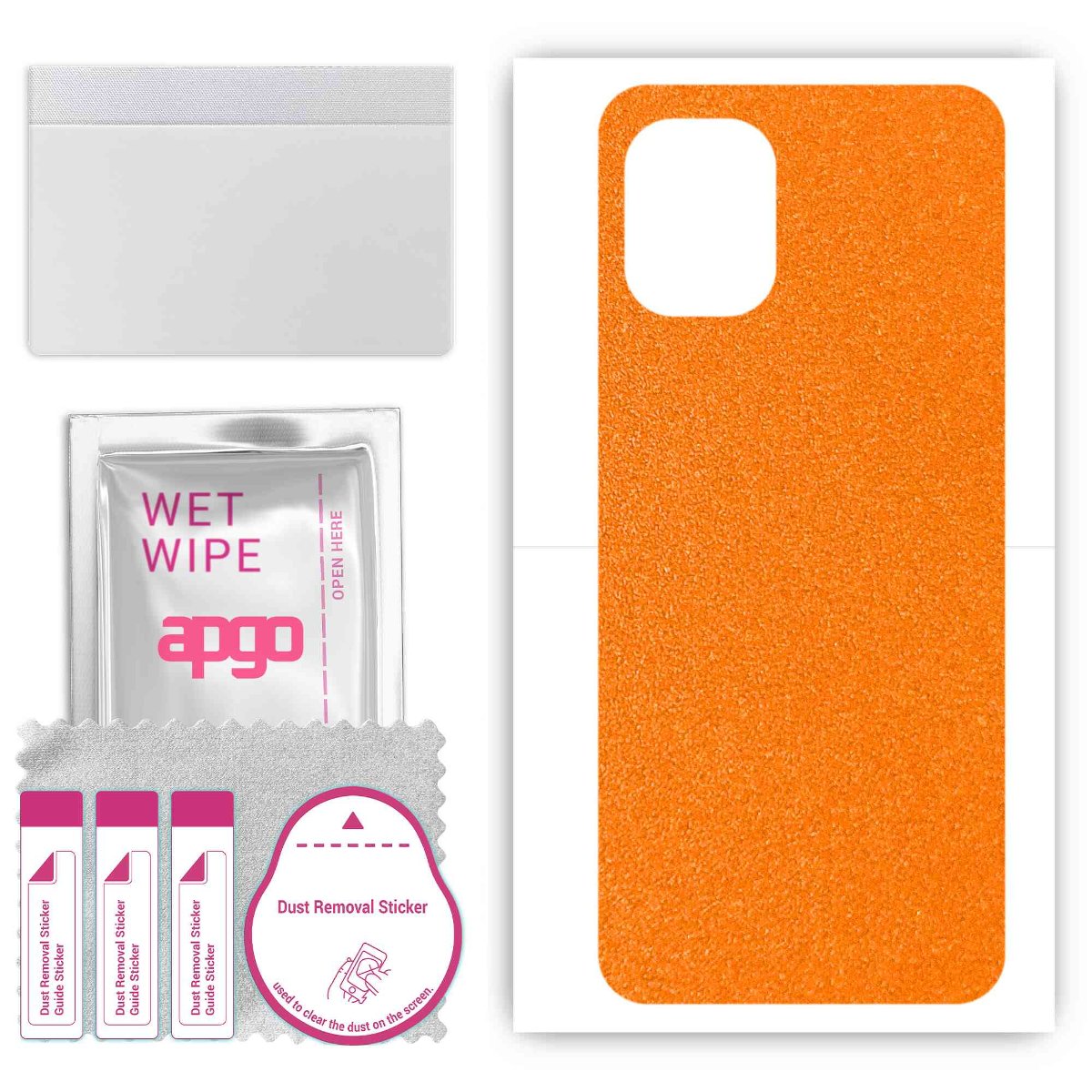 Folia naklejka skórka strukturalna na TYŁ do Umidigi Power 7 Max -  Pomarańczowy Pastel Matowy Chropowaty Baranek - apgo SKINS