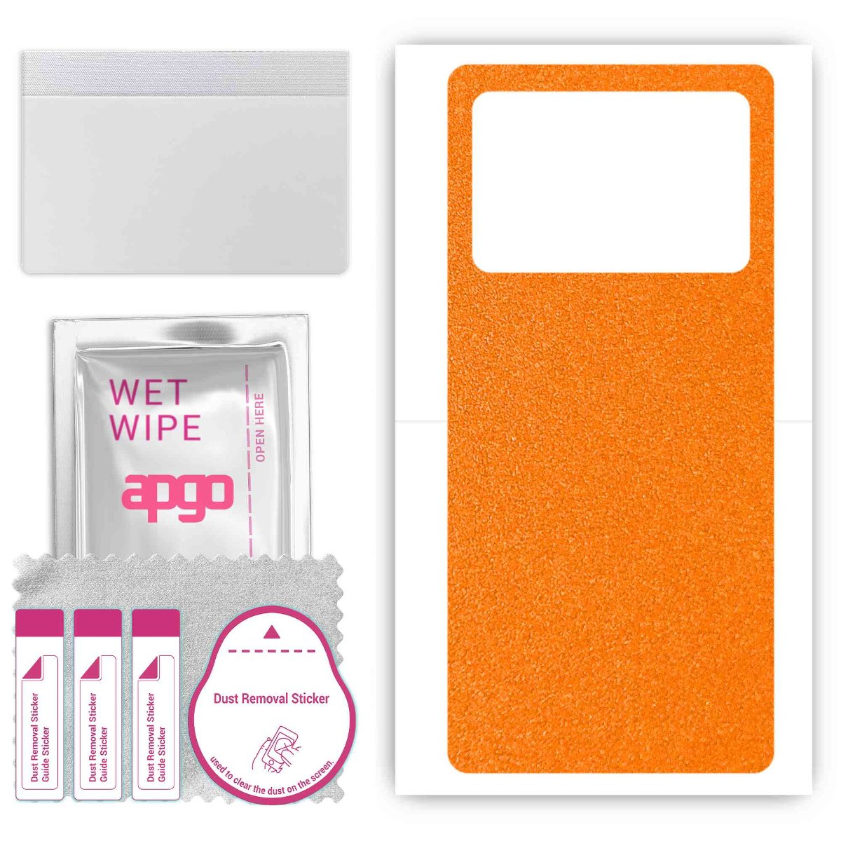 Folia naklejka skórka strukturalna na TYŁ do Vivo X Note -  Pomarańczowy Pastel Matowy Chropowaty Baranek - apgo SKINS