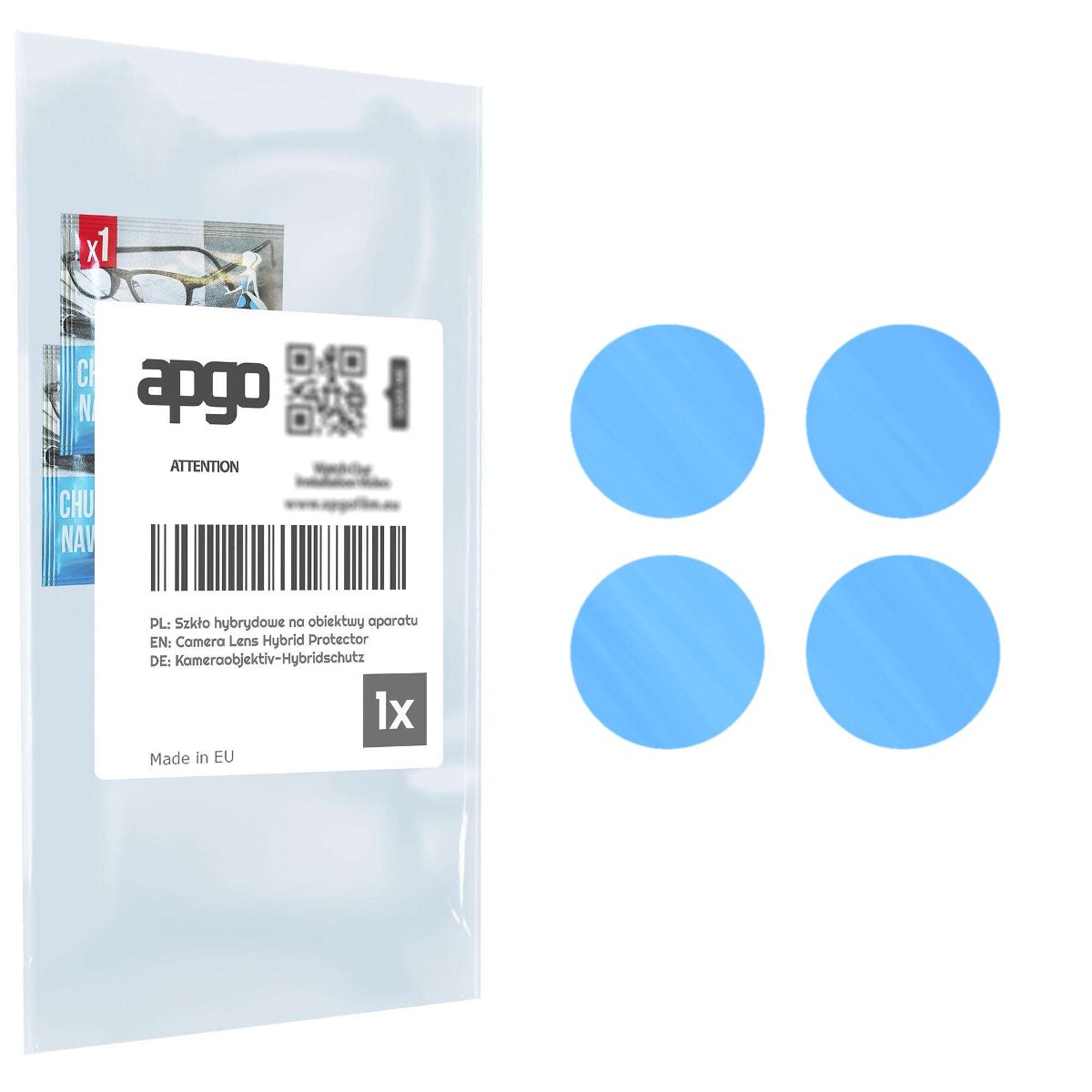 1x Szkło hybrydowe na aparat obiektyw kamerę 9H do Samsung Galaxy Quantum  3 - apgo hybrid Camera Lens Protector