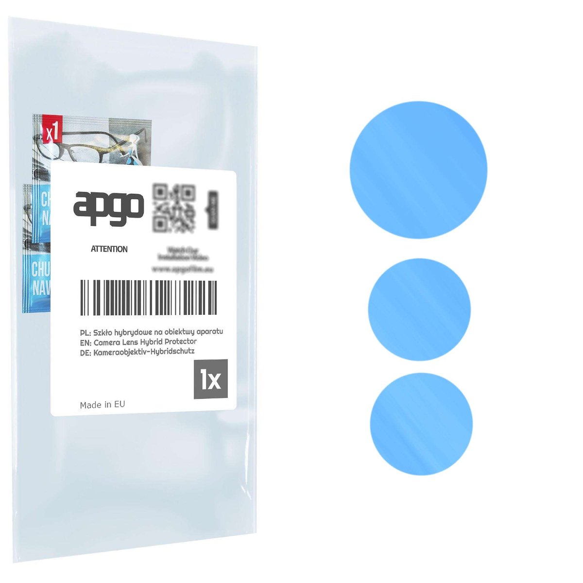 1x Szkło hybrydowe na aparat obiektyw kamerę 9H do Motorola Moto E32 - apgo hybrid Camera Lens Protector