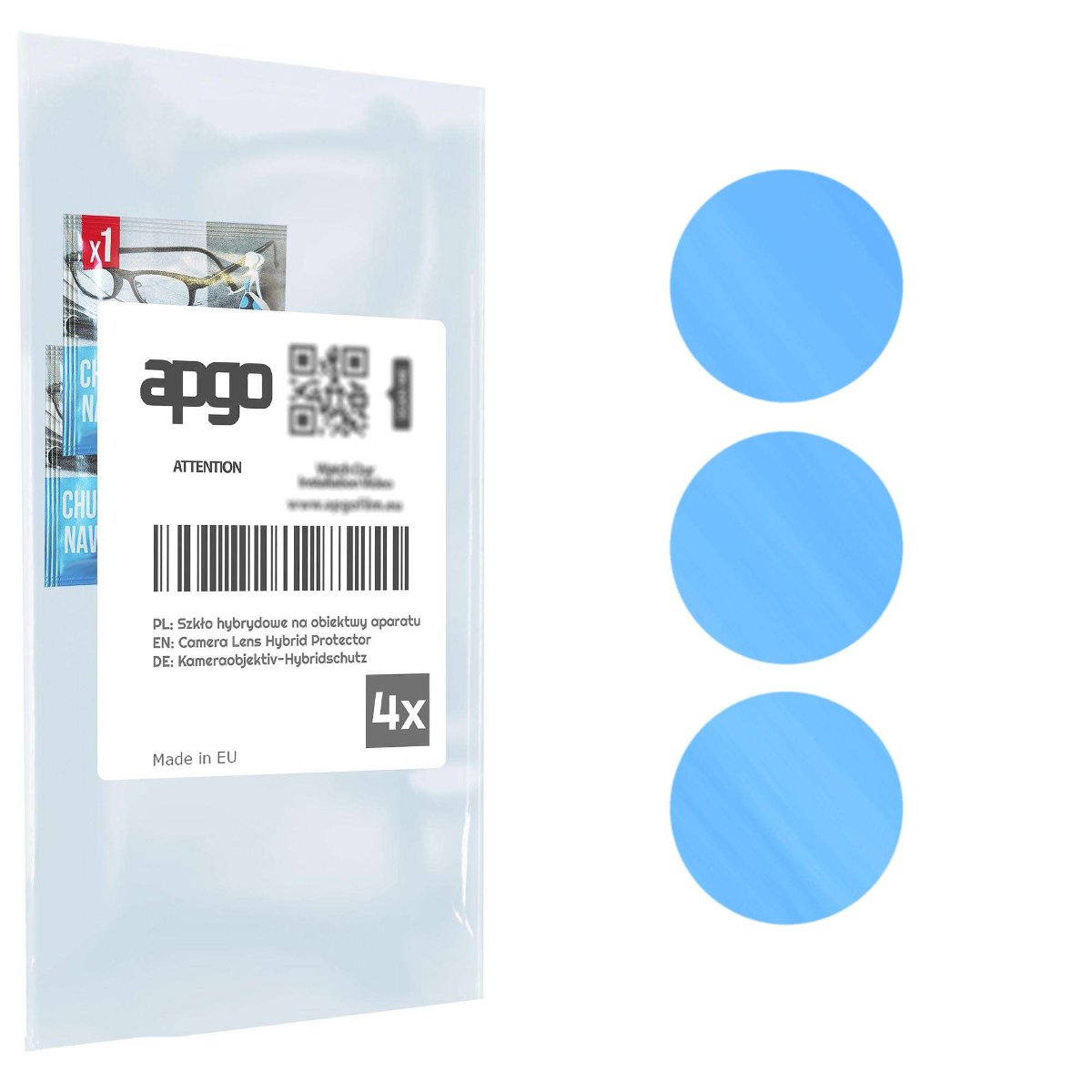 4x Szkło hybrydowe na aparat obiektyw kamerę 9H do Samsung Galaxy M53 5G - apgo hybrid Camera Lens Protector