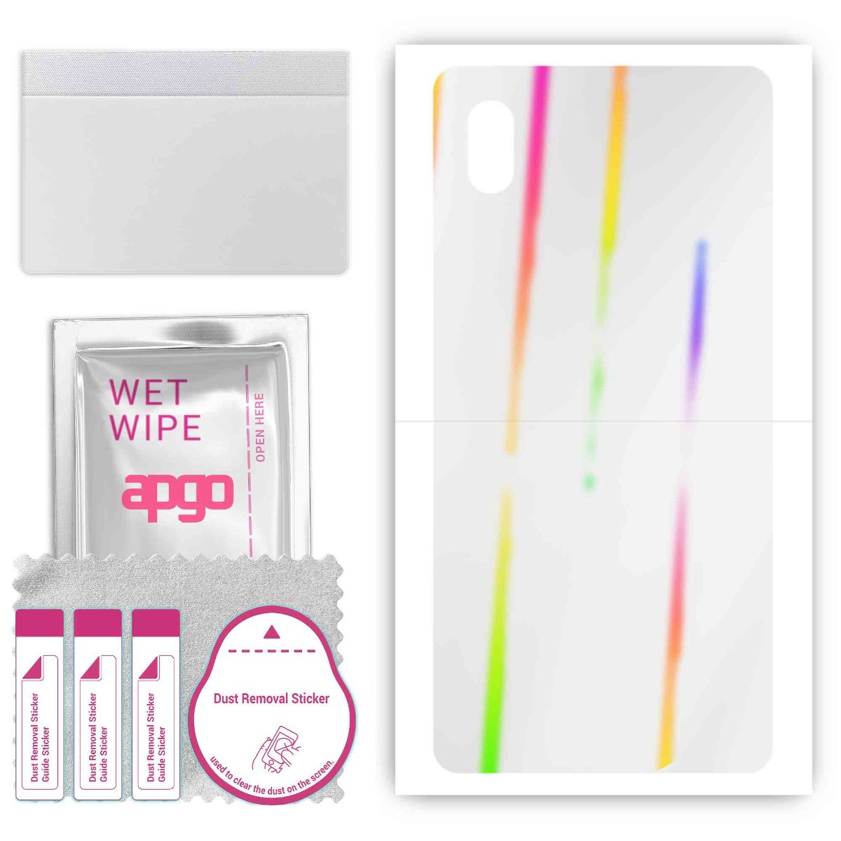 Folia hydrożelowa naklejka efekt tęczy AURORA na TYŁ do Sony Xperia ACE III - apgo hydrogel Rainbow Ray