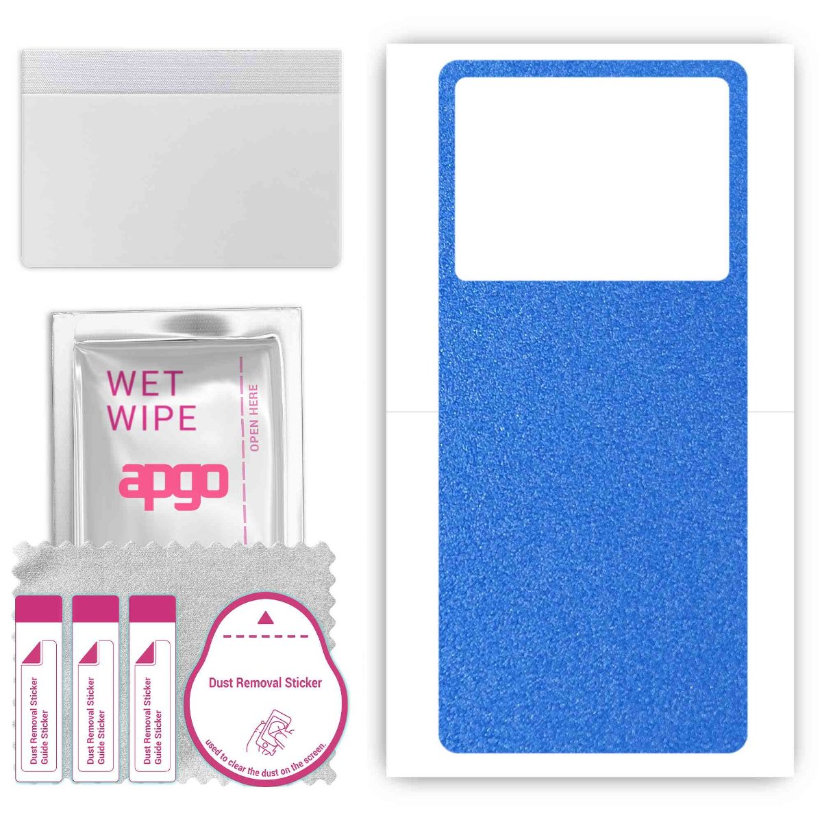 Folia naklejka skórka strukturalna na TYŁ do Oppo K10 5G -  Niebieski Pastel Matowy Chropowaty Baranek - apgo SKINS