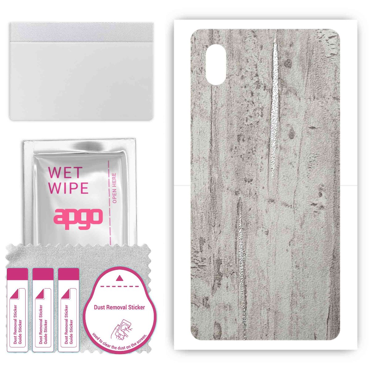 Folia naklejka skórka strukturalna na TYŁ do Sony Xperia ACE III SO-53C -  Beton Srebrne Paski - apgo SKINS