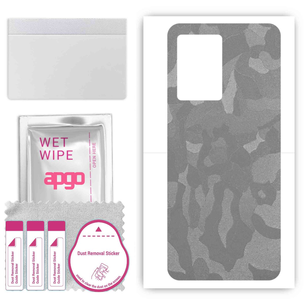 Folia naklejka skórka strukturalna na TYŁ do Realme Narzo 50 Pro 5G -  Moro | Camo Srebrny - apgo SKINS