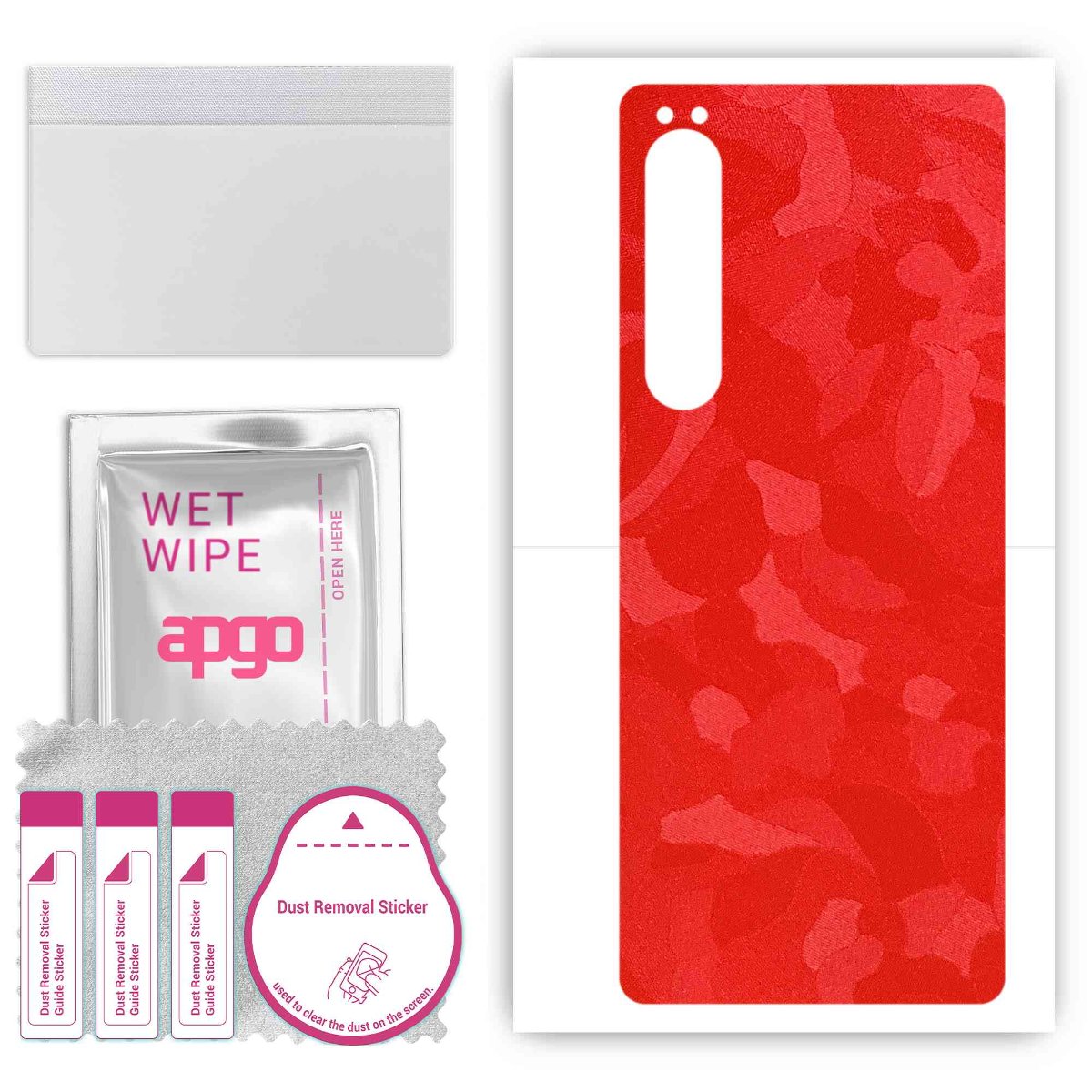 Folia naklejka skórka strukturalna na TYŁ do Sony Xperia 10 IV SO-52C -  Moro | Camo Czerwony - apgo SKINS