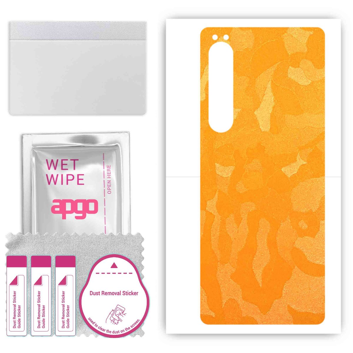 Folia naklejka skórka strukturalna na TYŁ do Sony Xperia 10 IV SO-52C -  Moro | Camo Żółty - apgo SKINS