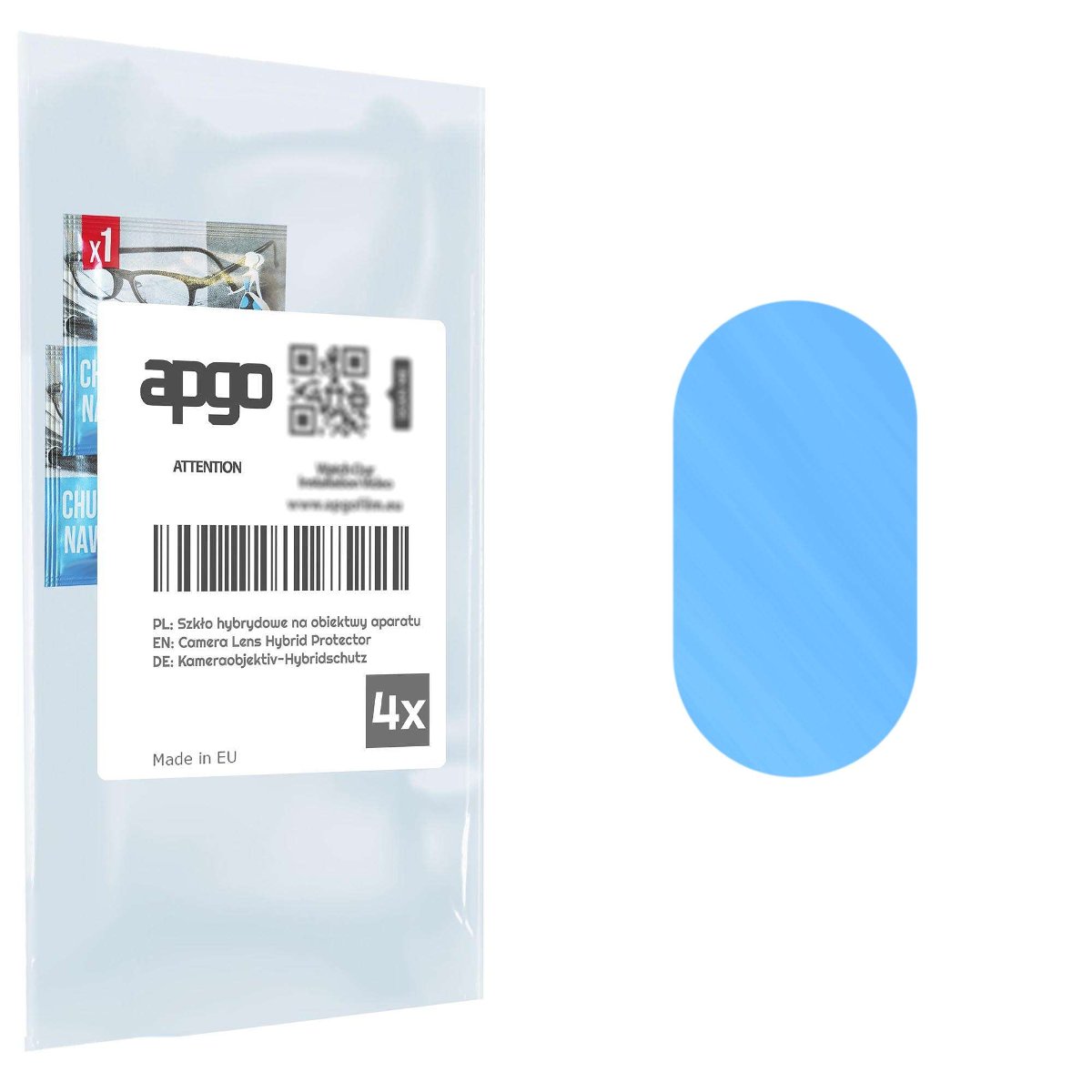 4x Szkło hybrydowe na aparat obiektyw kamerę 9H do Huawei Nova Y70 - apgo hybrid Camera Lens Protector