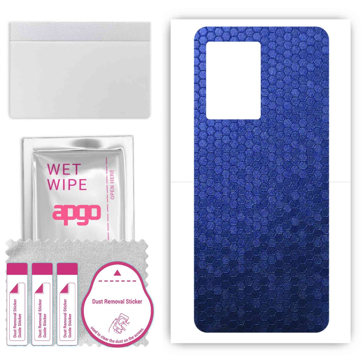 Folia naklejka skórka strukturalna na TYŁ do Realme V23 -  Plaster Miodu Niebieski - apgo SKINS