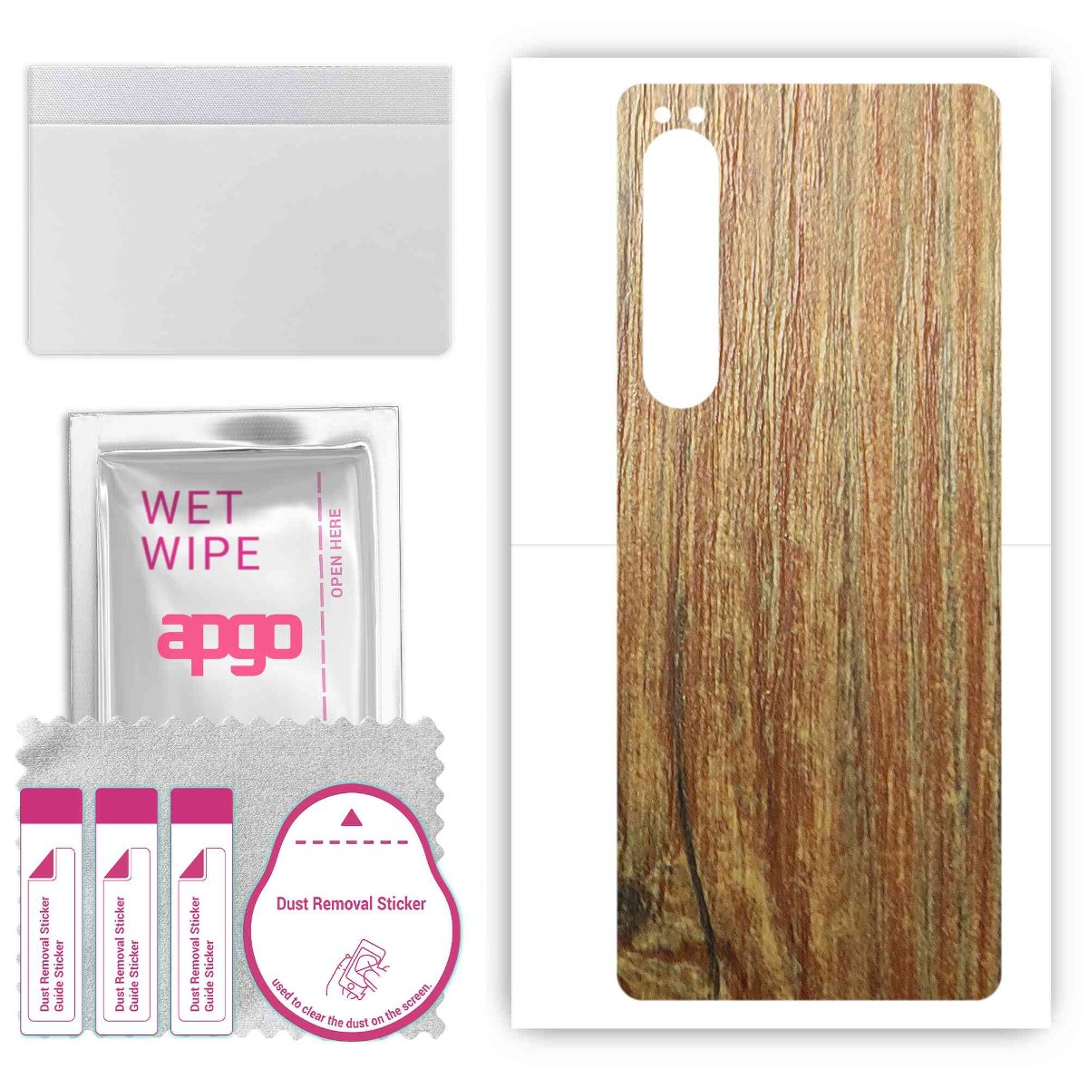 Folia naklejka skórka strukturalna na TYŁ do Sony Xperia 1 IV -  Drewno Sosna Antyczna - apgo SKINS