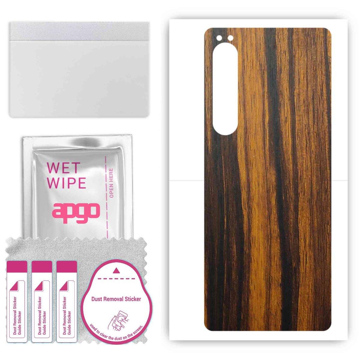 Folia naklejka skórka strukturalna na TYŁ do Sony Xperia 1 IV -  Drewno Tygrysie - apgo SKINS