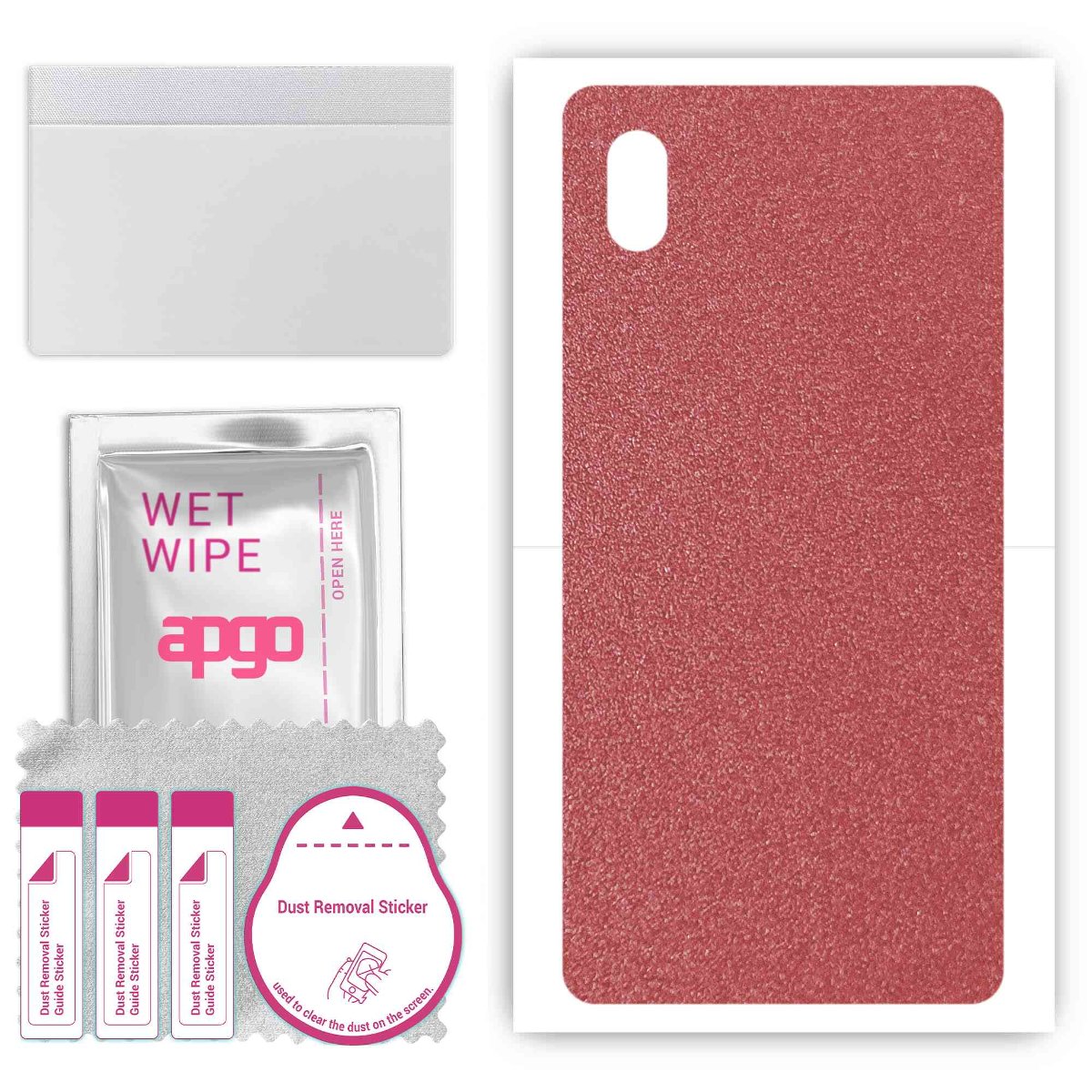 Folia naklejka skórka strukturalna na TYŁ do Sony Xperia ACE III SO-53C -  Różowy Pastel Matowy Chropowaty Baranek - apgo SKINS