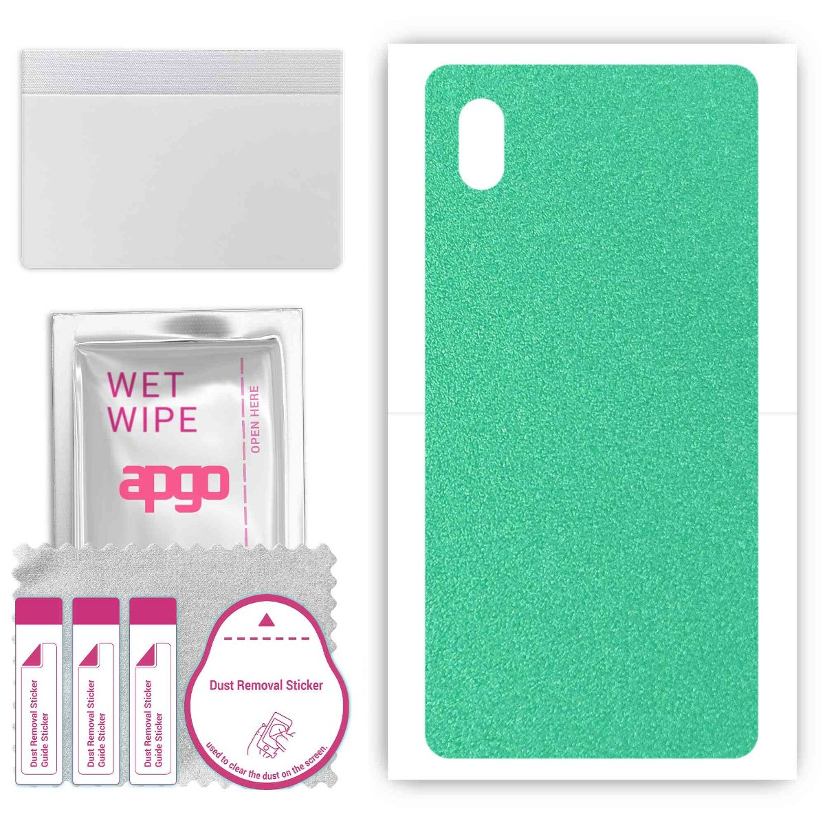 Folia naklejka skórka strukturalna na TYŁ do Sony Xperia ACE III SO-53C -  Seledynowy Pastel Matowy Chropowaty Baranek - apgo SKINS