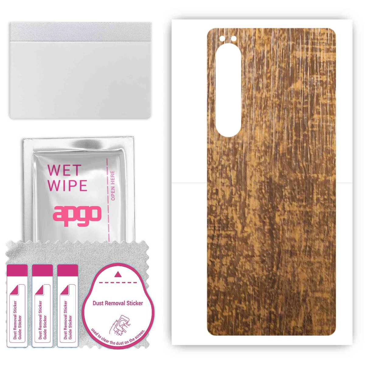 Folia naklejka skórka strukturalna na TYŁ do Sony Xperia 10 IV SO-52C -  Drewno Dąb Stary - apgo SKINS