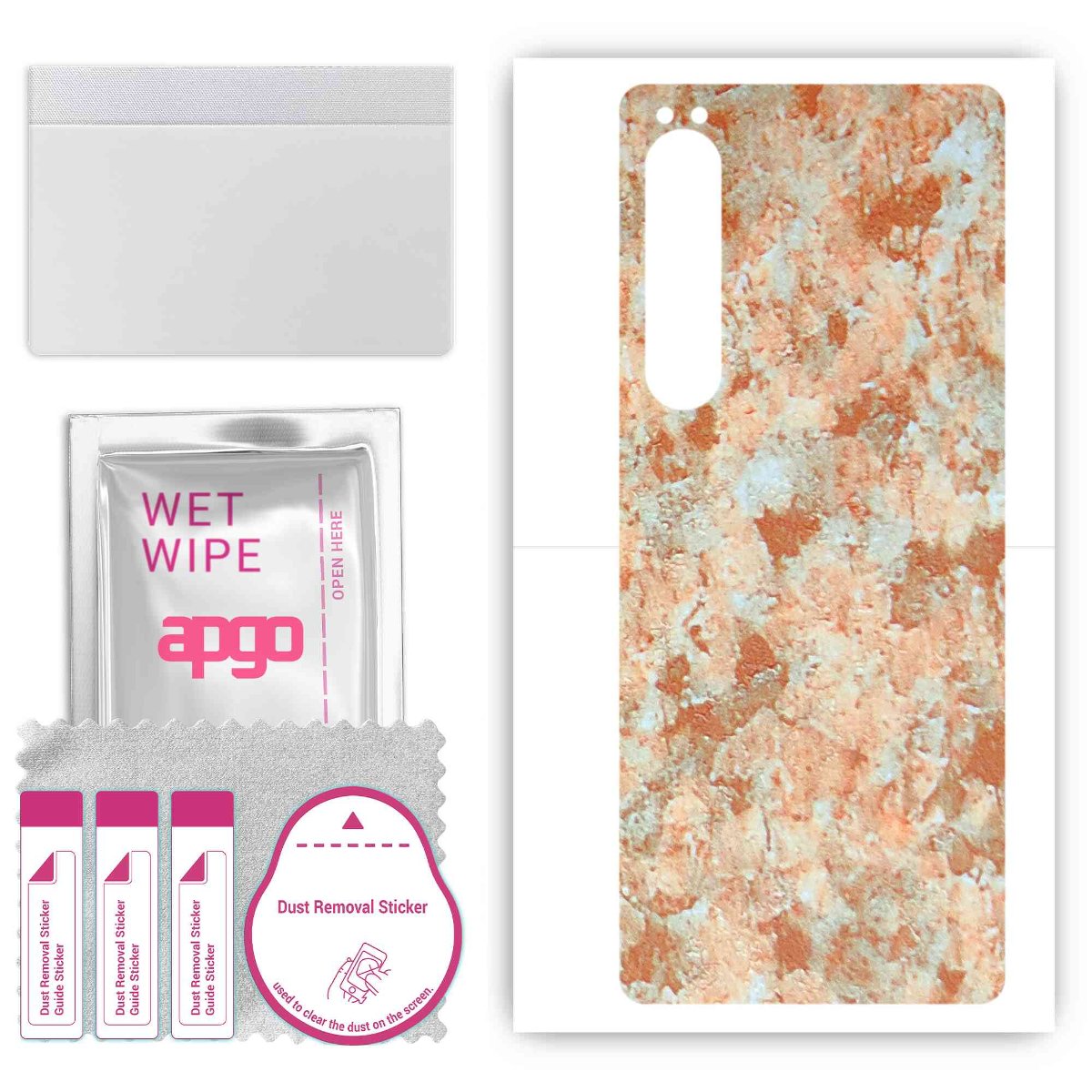 Folia naklejka skórka strukturalna na TYŁ do Sony Xperia 10 IV SO-52C -  Kamień Piaskowiec - apgo SKINS