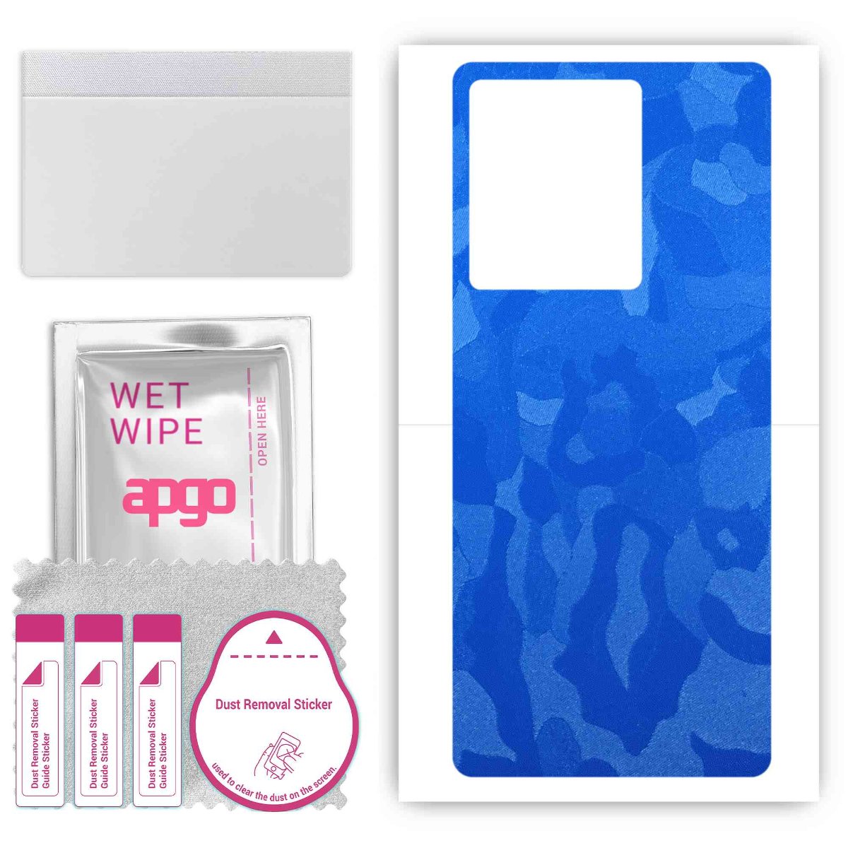 Folia naklejka skórka strukturalna na TYŁ do Vivo S51e -  Moro | Camo Niebieski - apgo SKINS