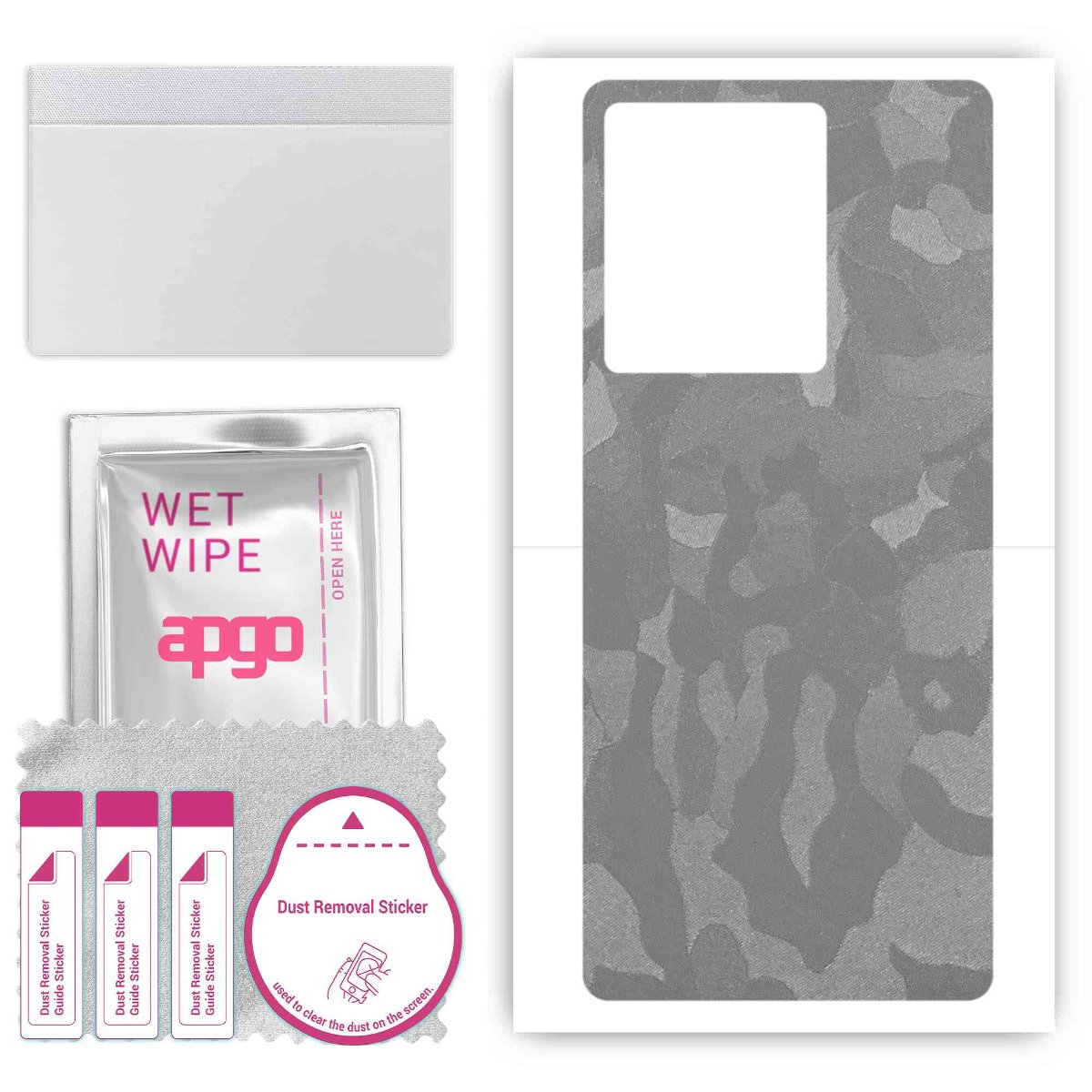 Folia naklejka skórka strukturalna na TYŁ do Vivo S51e -  Moro | Camo Srebrny - apgo SKINS