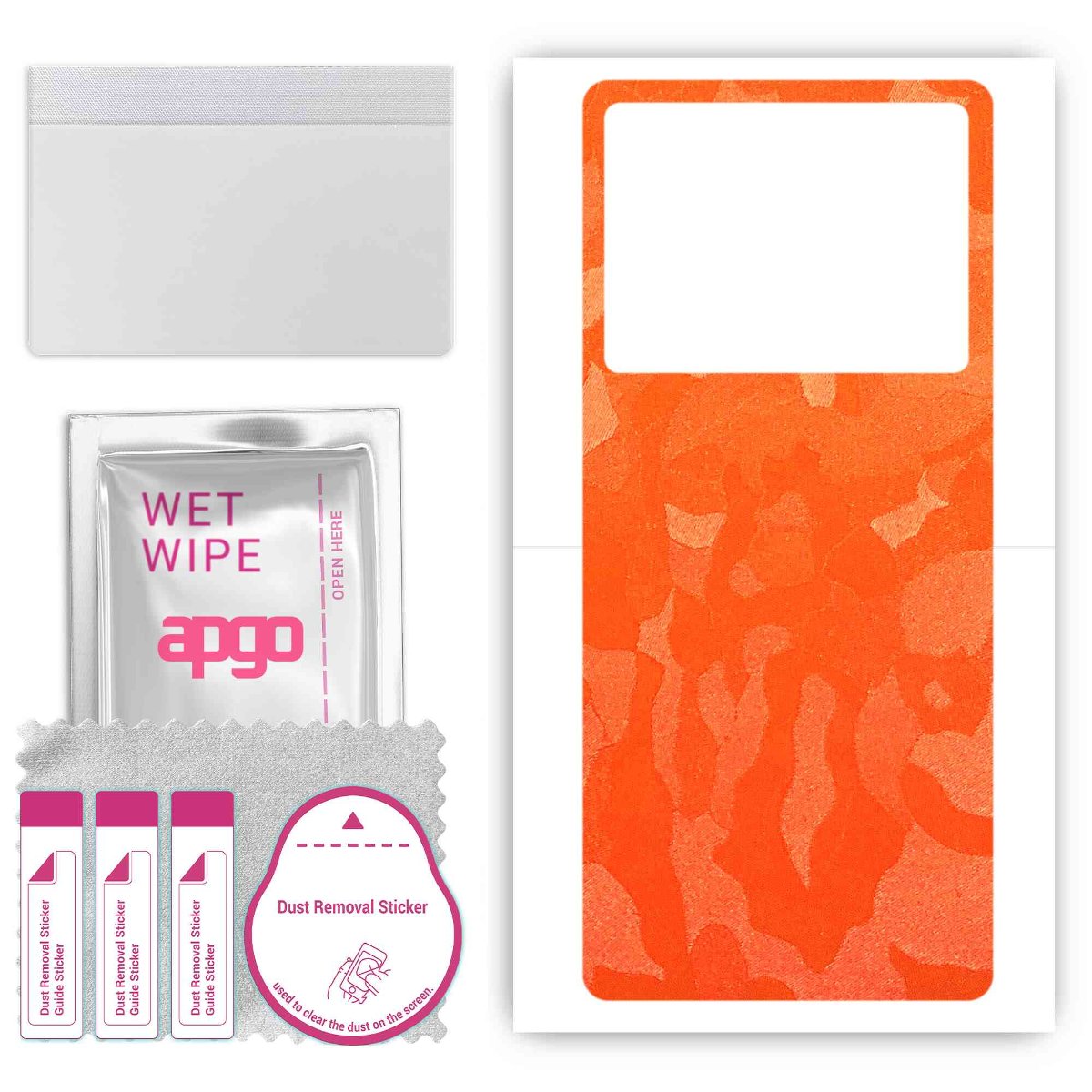 Folia naklejka skórka strukturalna na TYŁ do Oppo K10 Pro 5G -  Moro | Camo Pomarańczowy - apgo SKINS