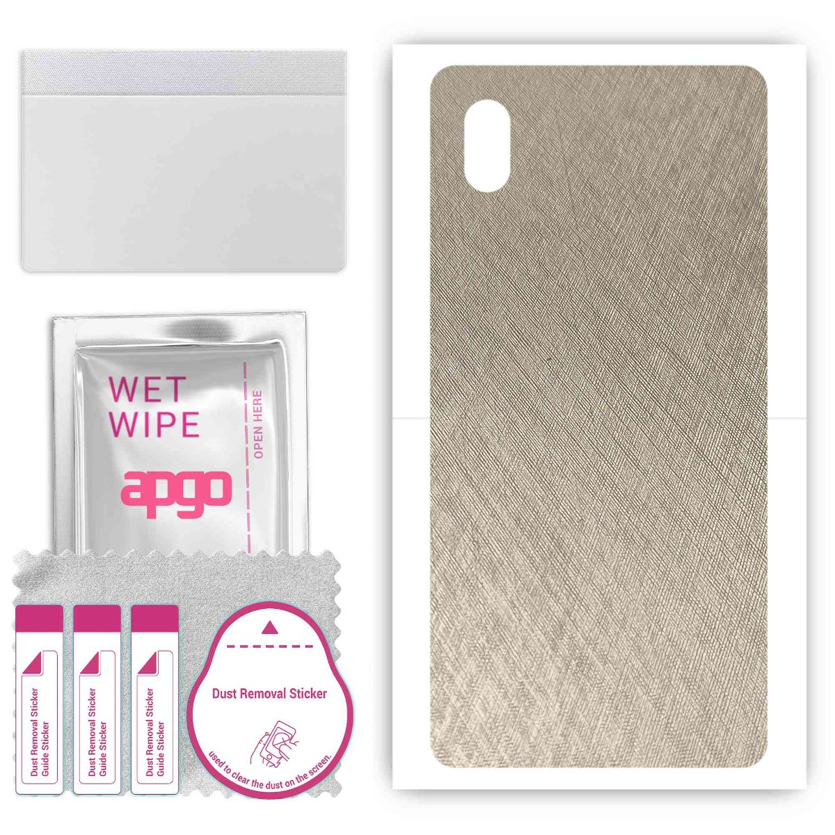 Folia naklejka skórka strukturalna na TYŁ do Sony Xperia ACE III SOG08 -  Tytan Srebrny - apgo SKINS