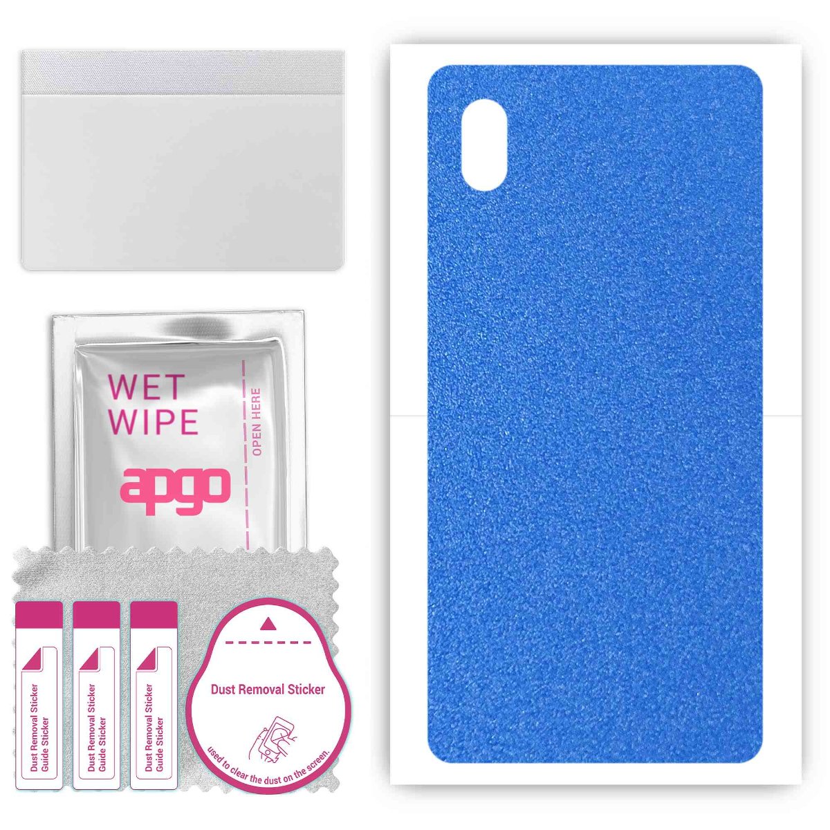 Folia naklejka skórka strukturalna na TYŁ do Sony Xperia ACE III SOG08 -  Niebieski Pastel Matowy Chropowaty Baranek - apgo SKINS