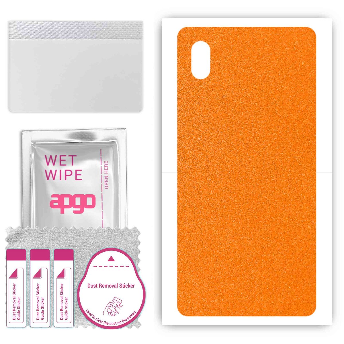 Folia naklejka skórka strukturalna na TYŁ do Sony Xperia ACE III SOG08 -  Pomarańczowy Pastel Matowy Chropowaty Baranek - apgo SKINS