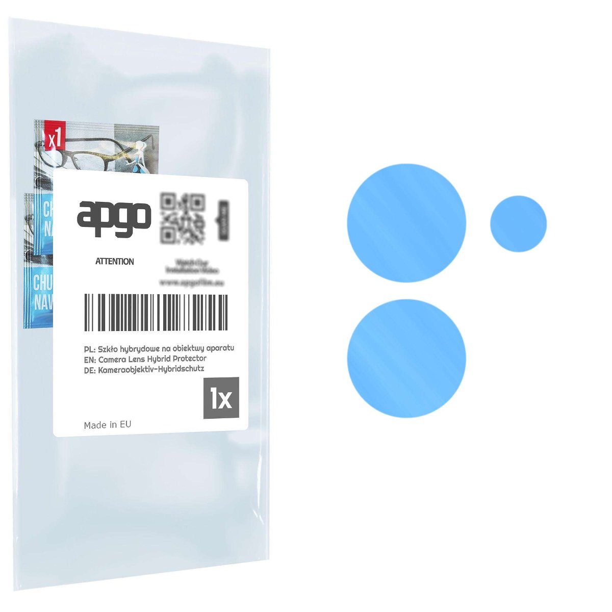 1x Szkło hybrydowe na aparat obiektyw kamerę 9H do Oppo Reno8 Pro+ - apgo hybrid Camera Lens Protector