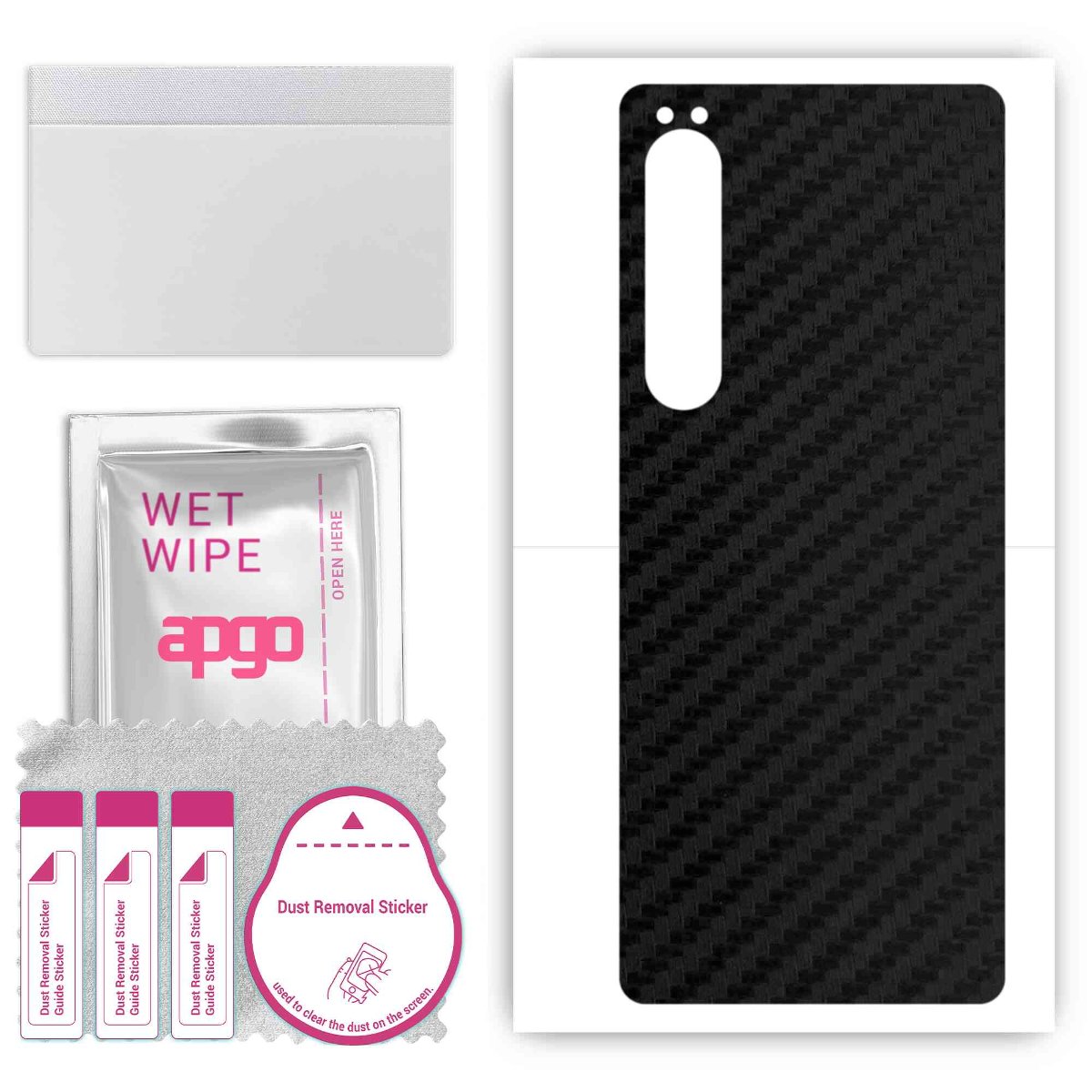 Folia naklejka skórka strukturalna na TYŁ do Sony Xperia 1 IV - Carbon - apgo SKINS