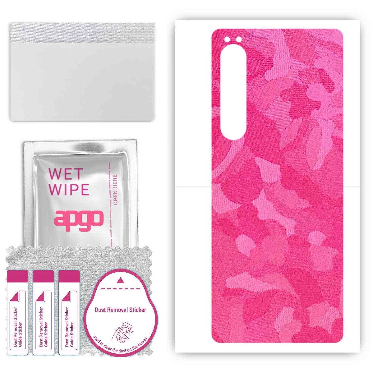 Folia naklejka skórka strukturalna na TYŁ do Sony Xperia 1 IV -  Moro | Camo Różowy - apgo SKINS