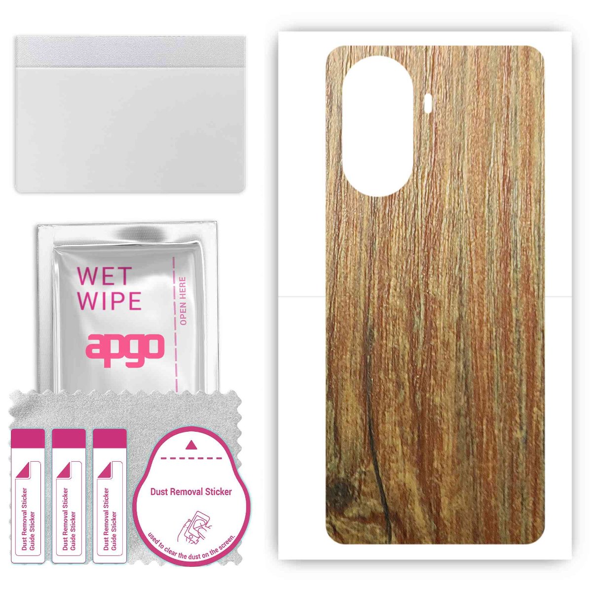 Folia naklejka skórka strukturalna na TYŁ do Motorola Edge 30 -  Drewno Sosna Antyczna - apgo SKINS