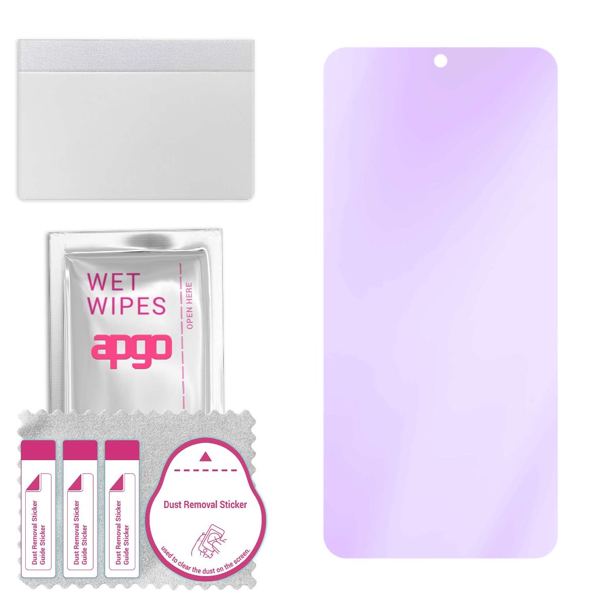 Szkło ochronne na ekran Hybrydowe 9H z filtrem ANTI-BLUE zamiennik hartowanego do Vivo X60t - apgo hybrid ANTI-BLUE Flexible Hybrid Glass nie...