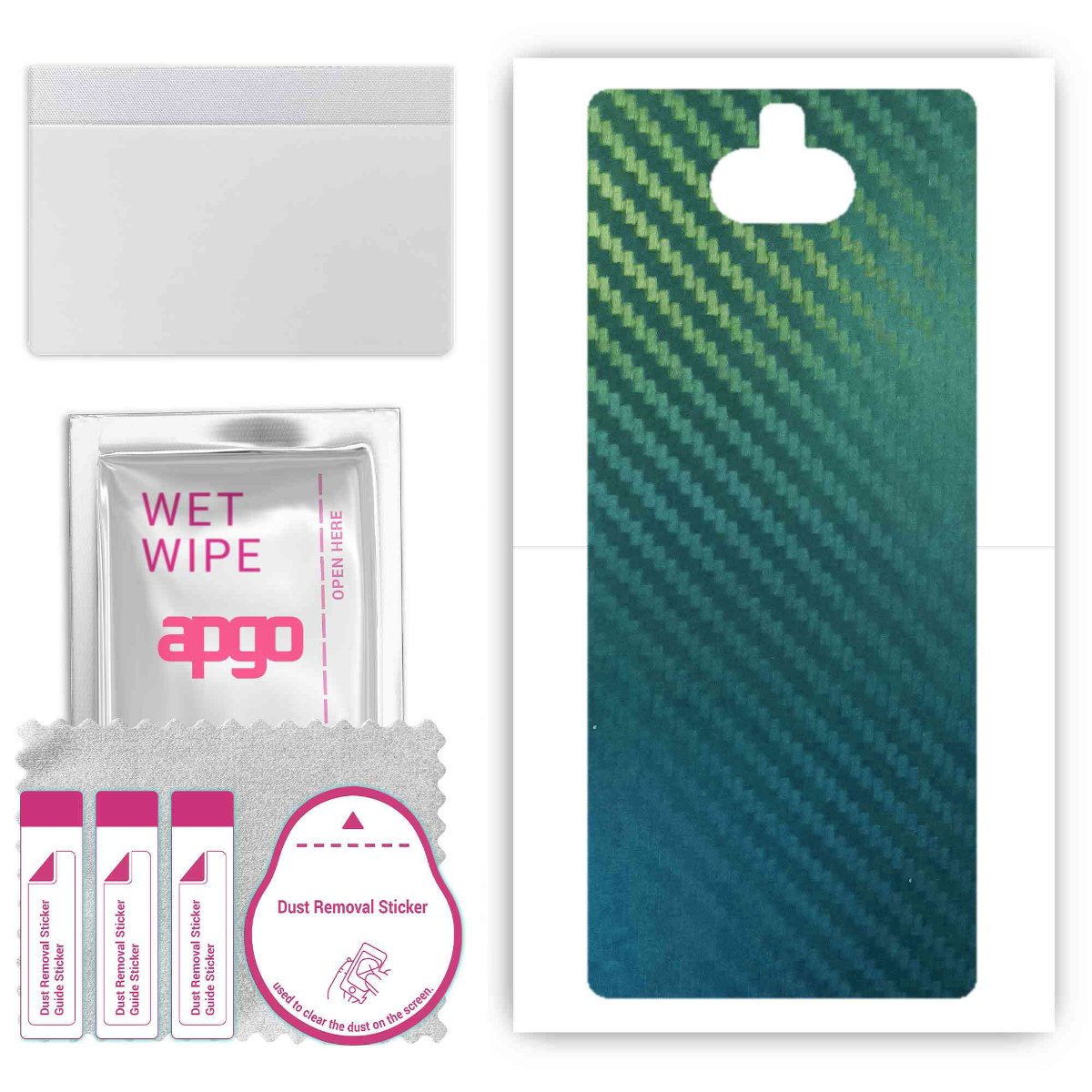 Folia naklejka skórka strukturalna na TYŁ do Sony Xperia 10 -  Carbon Kameleon CAKA1 - apgo SKINS