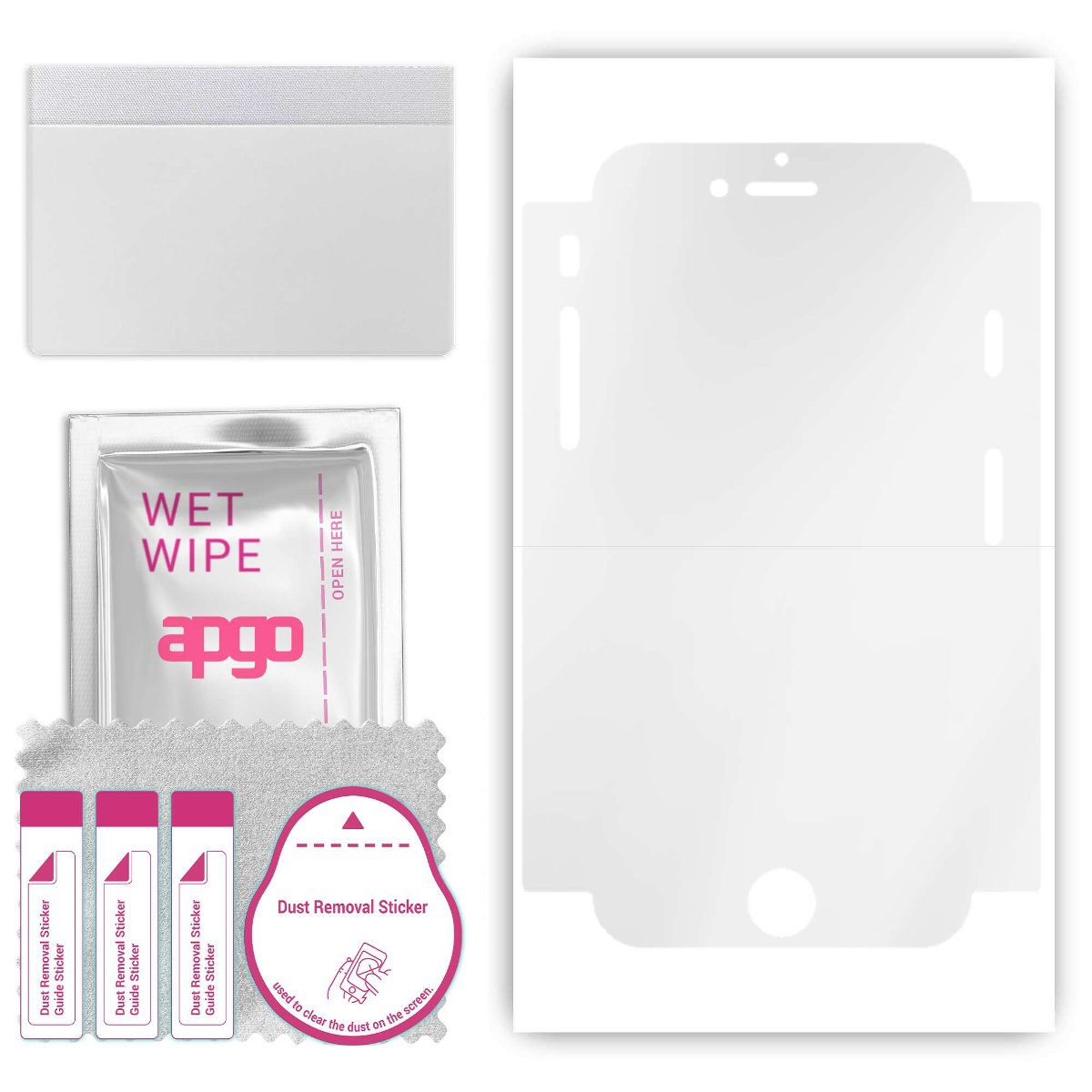 Folia ochronna hydrożelowa na EKRAN+BOKI do Apple iPhone 8 - apgo Hydrogel 5D Full Glue